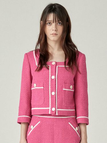 Square Neck Tweed Jacket _ Pink - JOHNNY HATES JAZZ - Modalova