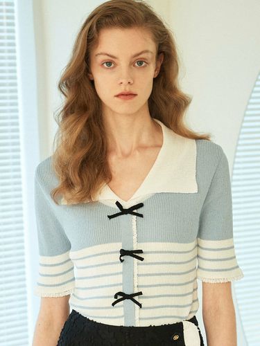 Ribbon Rib Short Knit _ Blue - JOHNNY HATES JAZZ - Modalova