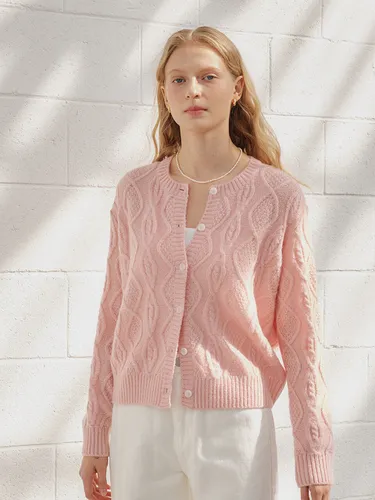 Fisherman Cardigan _Pink - YUPPE - Modalova