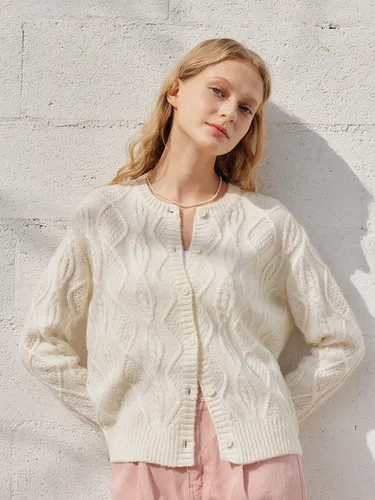 Fisherman Cardigan _Cream - YUPPE - Modalova