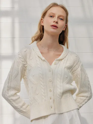 One Collar Cardigan _Cream - YUPPE - Modalova