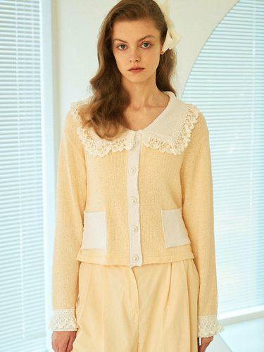 Lace Collar Pocket Cardigan _ - JOHNNY HATES JAZZ - Modalova