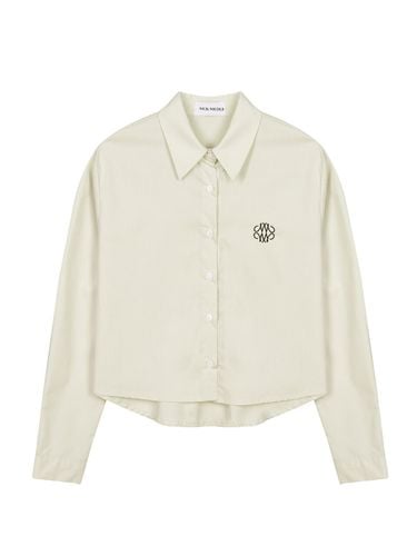 Nicole Minimal Semi Crop Shirt_Beige - NICK&NICOLE - Modalova