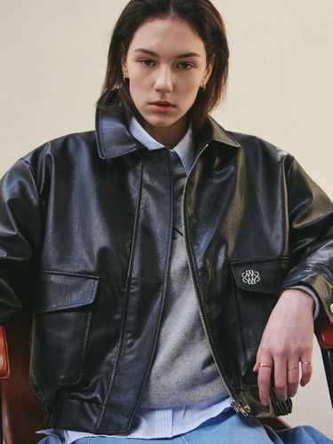 Essential Vegan Leather Blouson_Black - NICK&NICOLE - Modalova