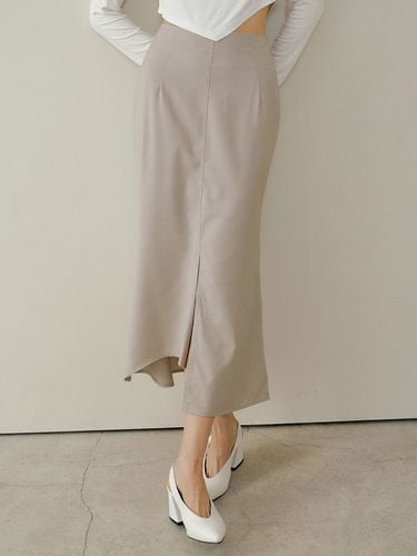 Pod Unbalance Mermaid Slit Skirt_Warm Gray - REORG - Modalova