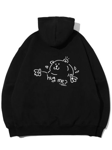 Hug Me Embroidery Hoodie (Black) - CPGN - Modalova