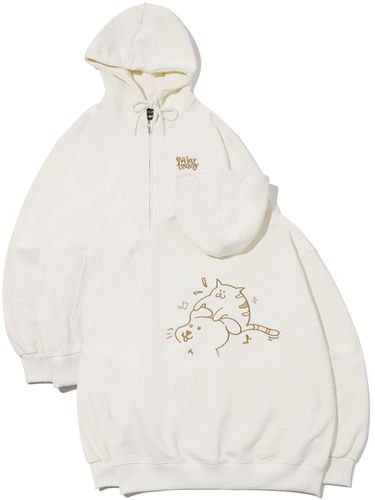 Enjoy CAT Embroidery Zip-Up Hoodie () - CPGN - Modalova