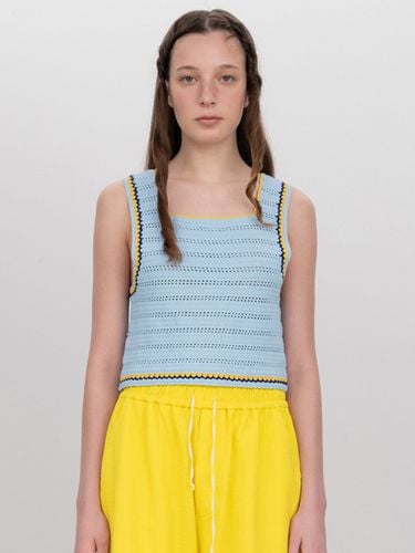 Via Handmade String Knit Top_Sky Blue - VIA PLAIN - Modalova