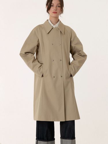 Classic Cotton Gabardine Trench Coat_Greenish Beig - KINDERSALMON - Modalova