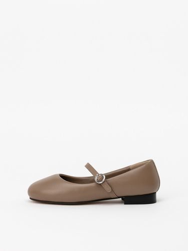 Bagel Puffy Mary Jane Flats_Beige - CHAUSSURE LAPIN - Modalova