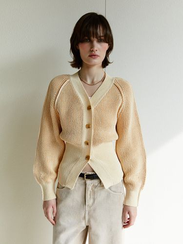 RTS Two Tone Volume Cardigan Knit - MOHAN - Modalova