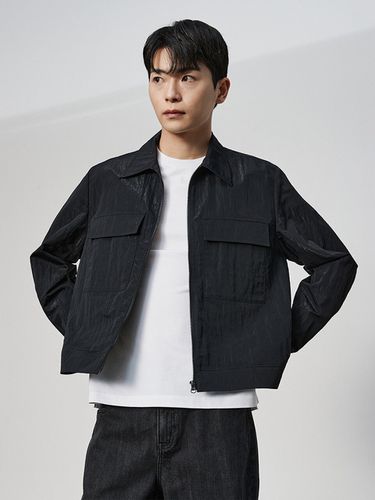 Cropped Shirt Jacket_Black - THE KNIT COMPANY - Modalova