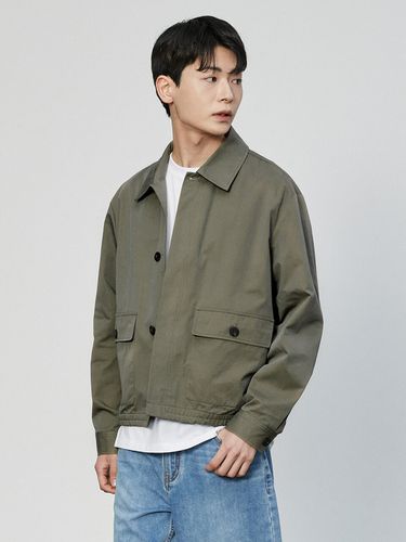 Out Pocket Twill Blouson_Khaki - THE KNIT COMPANY - Modalova