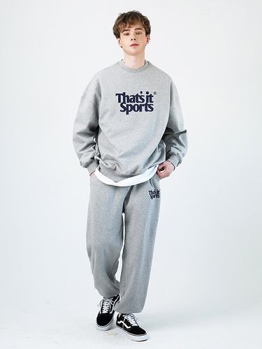 Logo Sweatshirt / Jogger Pants Set-up[3colors] - THAT`S IT - Modalova