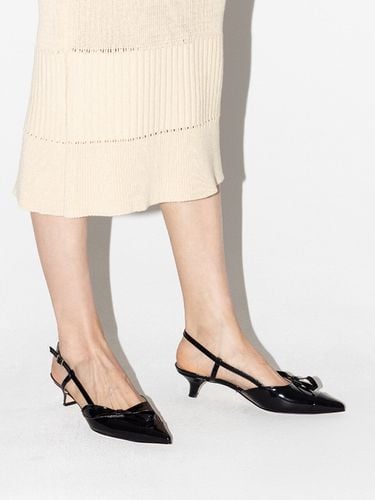 Cannoli Stiletto Slingback Pumps_Black Patent - CHAUSSURE LAPIN - Modalova