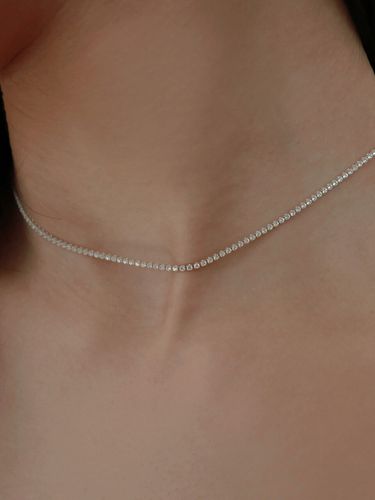 Silver Tennis Necklace - Less is more - Modalova