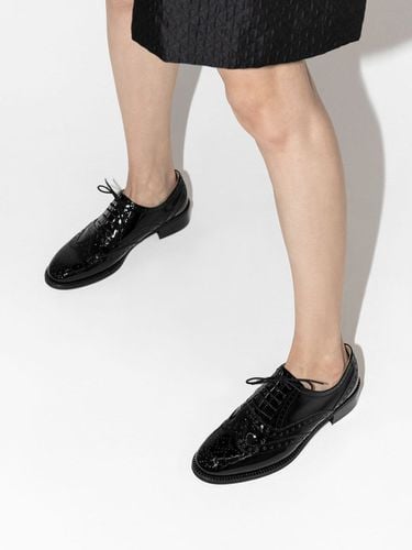 Proja Lace-Up Oxford Loafers_Black Patent - CHAUSSURE LAPIN - Modalova