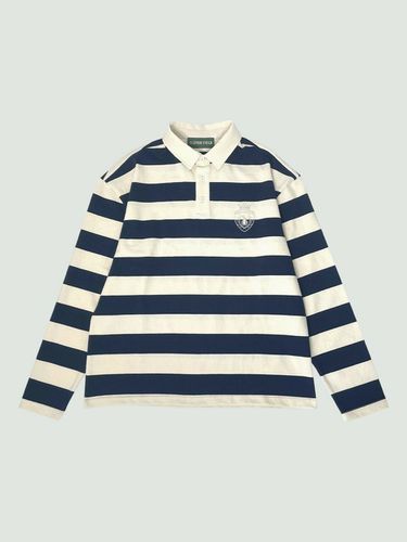 Royal Emblem Striped Polo T-Shirt _ - CLEVER FIELD - Modalova