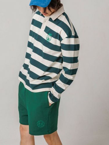 Royal Emblem Striped Polo T-Shirt _ - CLEVER FIELD - Modalova