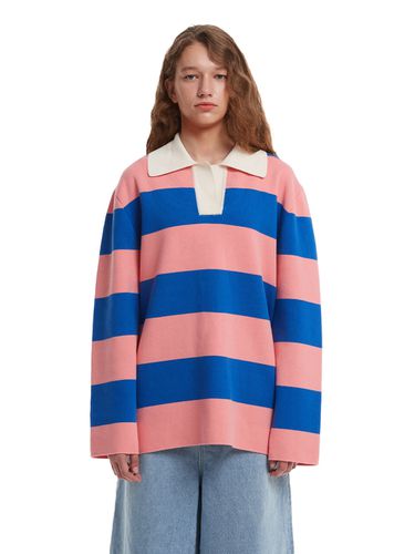 Stripe Polo Sweater (Pink Blue) - Trunk Project - Modalova