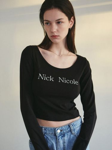 Nicole Cutting Line Crop Shirt_Black - NICK&NICOLE - Modalova