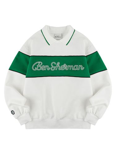 Men Color Block Collared Sweatshirt - bensherman - Modalova