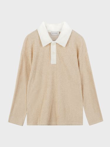 Boucle Collar T-Shirt_Beige - LIEU HOMME - Modalova