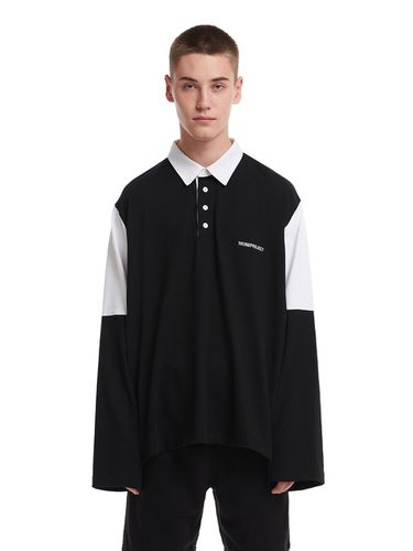 Paneled Polo Shirt (Black) - Trunk Project - Modalova