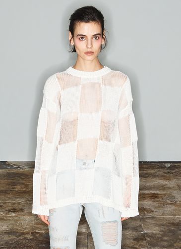 Paper Yarn Checker Board Pullover - OPEN YY - Modalova