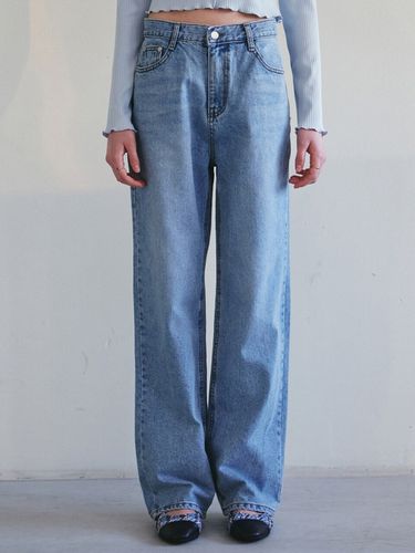 Wide Straight Denim Pants_Blue - NICK&NICOLE - Modalova