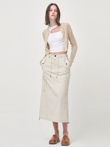 String Long Cargo Skirt, Cream - ETMON - Modalova