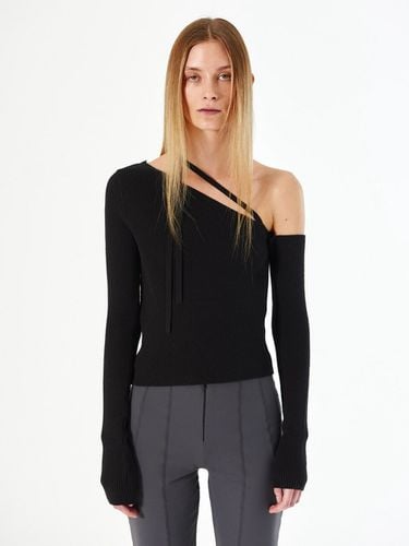 One Shoulder Strap Sweater_Black - DIAGONAL - Modalova