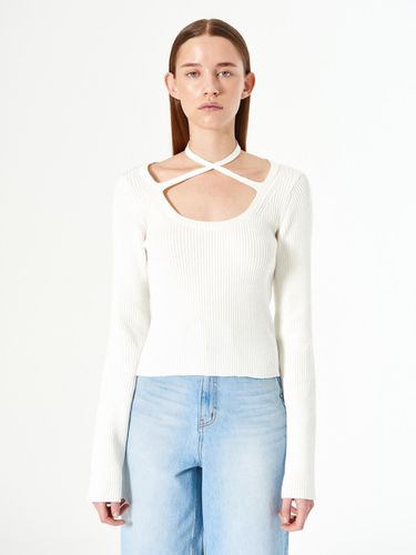 Tied Neckline Sweater Top - DIAGONAL - Modalova