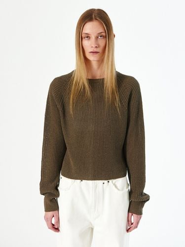 Two Way Slit Sweater_Khaki - DIAGONAL - Modalova