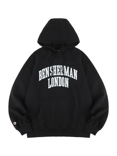 Men Letter Print Hoodie - Black - bensherman - Modalova