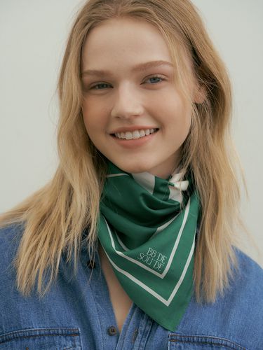 Symbol Cotton Scarf_Green - BB’DE SOLI’DE - Modalova