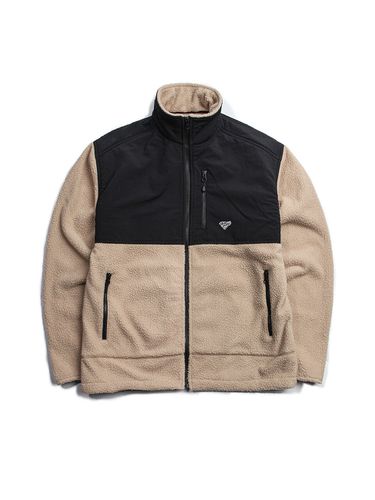 Fleece Zip-up Jacket [Sand Beige] - Slowpoke - Modalova