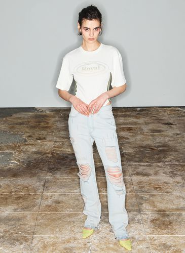 Distressed Washed Jeans_Grayish Blue - OPEN YY - Modalova