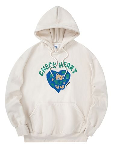 Check Heart Hoodie (Cream) - RADINEO - Modalova