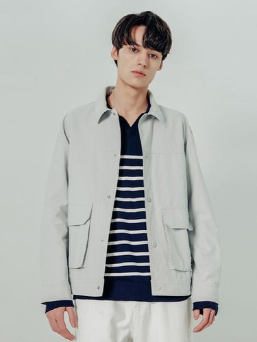 Utility Shirt Jacket _ Light Grey - ADHOC - Modalova