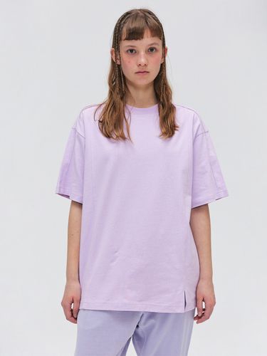 Asymmetry Cut T-Shirt_Violet - EZIO - Modalova