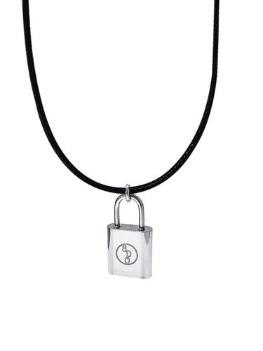 Lock Leather Necklace - apple pie order - Modalova