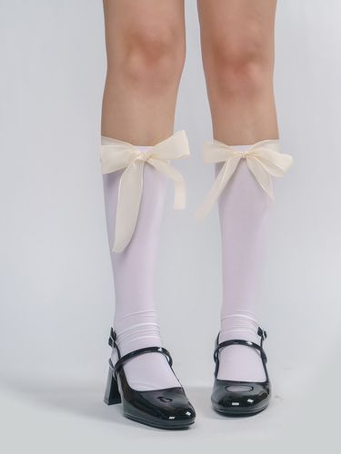 Ribbon Wrap Knee Socks_ 2 Colors - meminn - Modalova