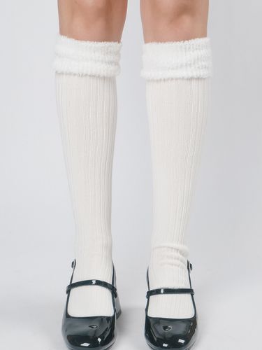 Rin Knee Socks_ White - meminn - Modalova