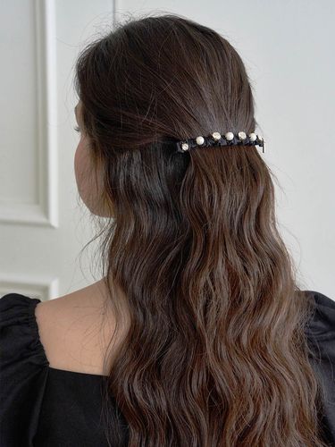 Crystal Pearl Shirring Hair Pin - Jean Paul Clarisse - Modalova