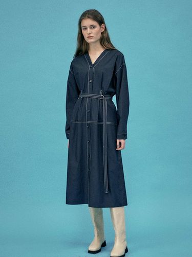 Stitch Open Dress - LOEUVRE - Modalova