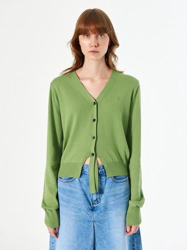 Strap V-neck Sweater_Green - DIAGONAL - Modalova