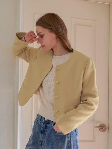 Candle No-Collar Crop Jacket - PANDORAFIT - Modalova