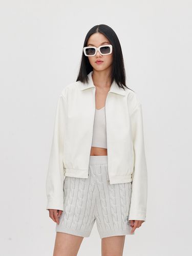 Zipped Work Bomber Jacket _Cream - RE RHEE - Modalova