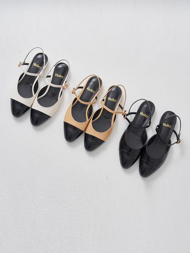 Double Strap Slingback Flat HJ23007_3 Colors - Hailey - Modalova